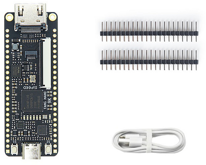 Tang Nano 9K FPGA 개발위원회 GOWIN GW1NR-9 RISC-V HDMI 호환, [01] Black, 검은색, 1개