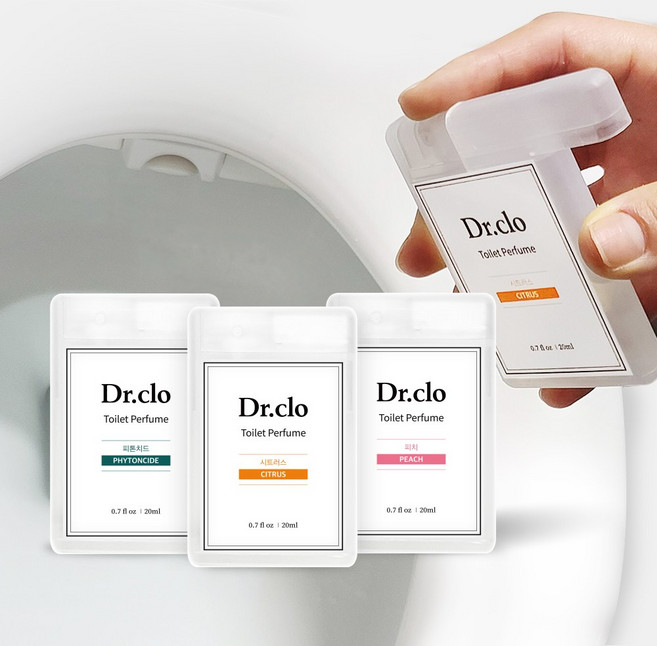 엔오엔 닥터클로 토일렛퍼퓸 변기살균 화장실탈취제, 1개, 피치, 20ml