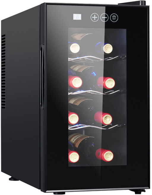 專業電子靜音酒櫃, 星燿黑, 半導體冰箱JC-23AW（8支装）