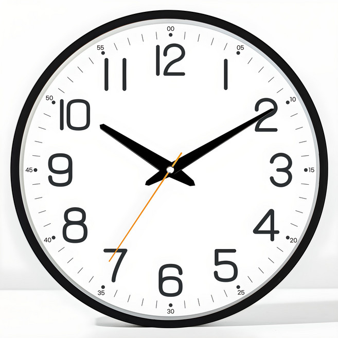 메르헨몬드 국산 마스터 인테리어 무소음 벽시계 30.5cm, 블랙