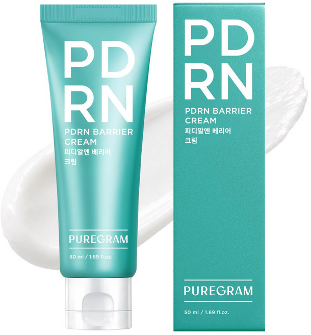 퓨어그램 비건 PDRN 피부장벽 베리어 리페어 크림 속건조 광채보습 피부과 레이저, 1개, 50ml