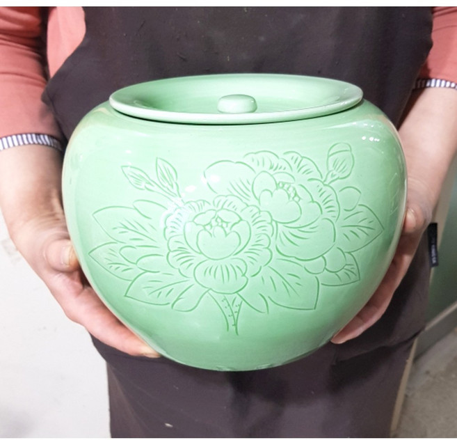 기모아 뉴 녹색요강 청자요강 목단요강 도자기요강 복요강, 03 뉴 녹색요강, 1개