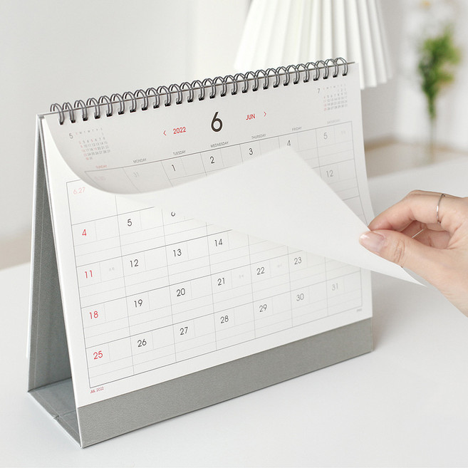 이널 노트 캘린더 2022 탁상 달력 데스크 스케줄러, 흰색