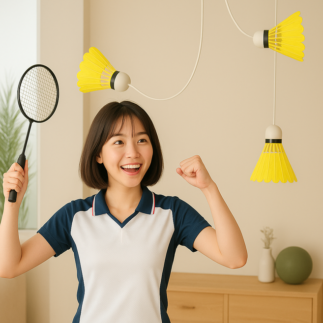 베스트핏 리턴콕 배드민턴 연습 연습기 셀프 스윙연습 혼자치는 혼자하는 실내 부메랑 셔틀콕, 혼합, 1개, 3개입