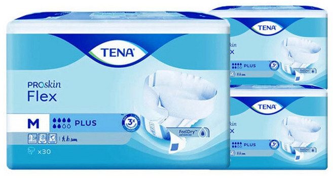 테나 벨트형 대형 30매 3팩 성인용기저귀 매직 테이프형, 중형, 30개입, 3세트