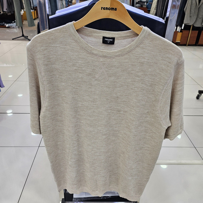레노마셔츠 라운드넥 조직 니트 반소매 RMUSW1001AA_JJ