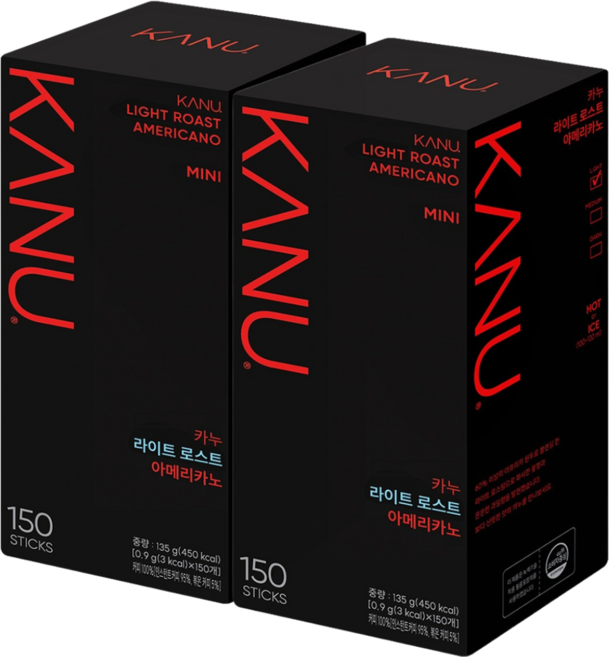 카누 미니 라이트 로스트 아메리카노 150Tx2개, 900mg, 150개입, 2개