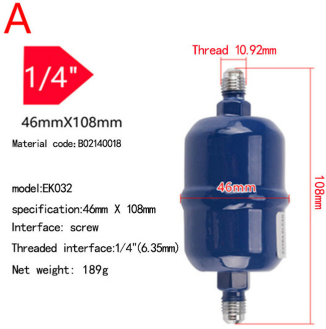 상업용 냉동 시스템 및 공조 플랜트에 설치하기 1pc 냉매 필터 건조기 건조기 필터, 09 EK032, 1개