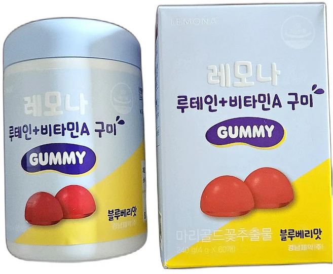 루테인 레모나 비타민A 식품 특대형 프로 에코 60구미 4개 - 쿠팡