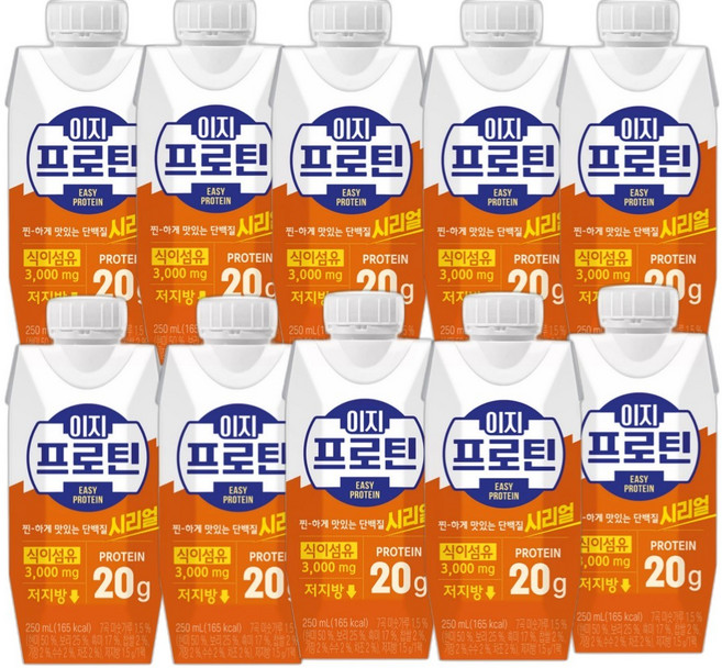 파스퇴르 이지프로틴 우유단백질 시리얼드링크, 250mL, 10개