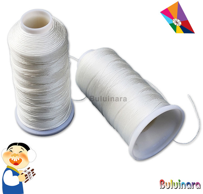 나일론 6합 연실 1개 (흰색 나일롱실 자세 얼레 연실 연전용실)