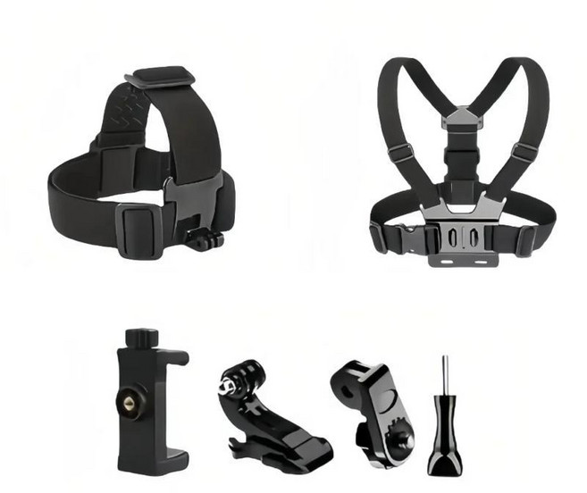 블랙용 가슴 마운트 하네스 스트랩 회전 손목 키트, 1)set 2