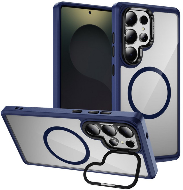 ESSENWOO 삼성 마그네틱 렌즈 스탠드 휴대전화 케이스