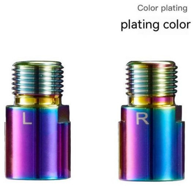 자전거 헤드셋 캡 ENLEE 스테인레스 스틸 소재 페달 액슬 익스텐더 연장 볼트 스페이서 MTB 도로, colorful, 1개