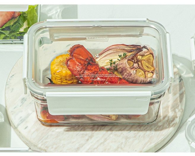 글라스락 퓨어화이트 직사각 1780ml 2조