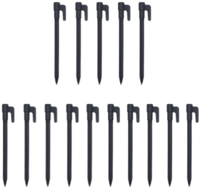 경량 텐트 타프팩 블랙 15개 고리단조팩 캠핑팩 플라스틱 텐트타프 캠핑 망치 로프 말뚝 콜팩