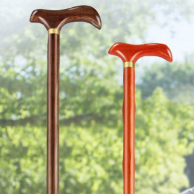 미끄럼방지 지팡이 1발 나무지팡이 기구 보행 할아버지, 1개
