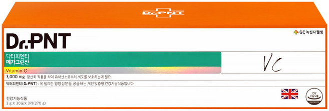 닥터피엔티 메가그린산 비타민 C 3000mg 분말스틱, 90g, 9개