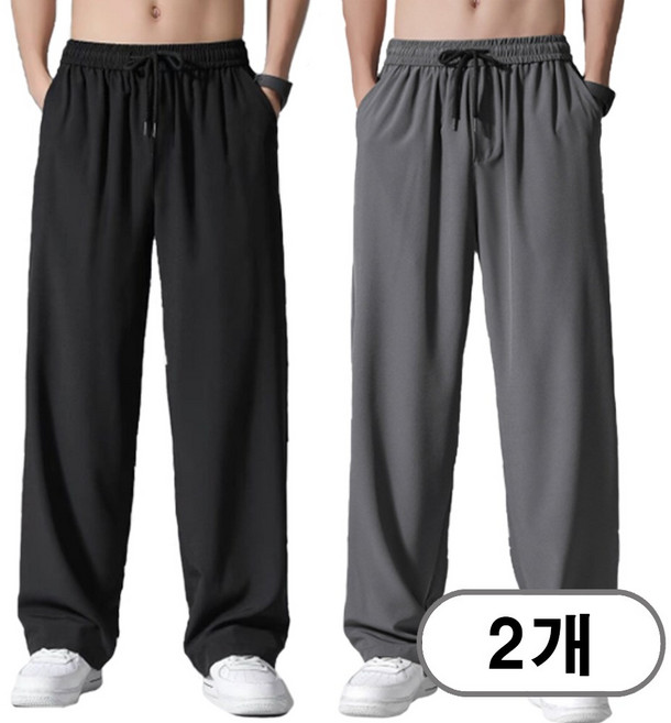 차쿠 1+1 남성 아이스 슬랙스 팬츠 바지 일자핏 쿨 출근 작업바지