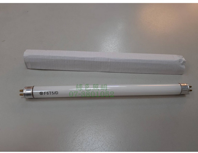 綠色照明 T5 6W 白光燈管 F6 T5/D, 1個
