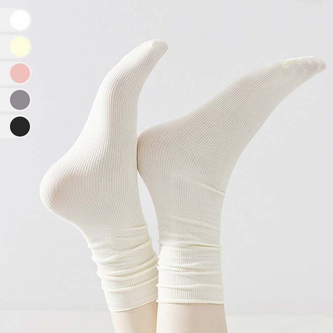 시크베리 무압박 임산부 돌돌이 중목 여름 여성양말