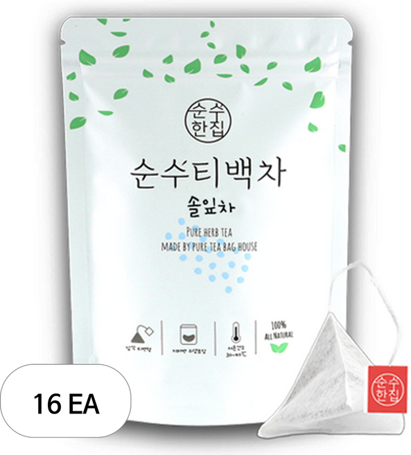 순수한집 솔잎차 티백, 16개, 10개입, 1g