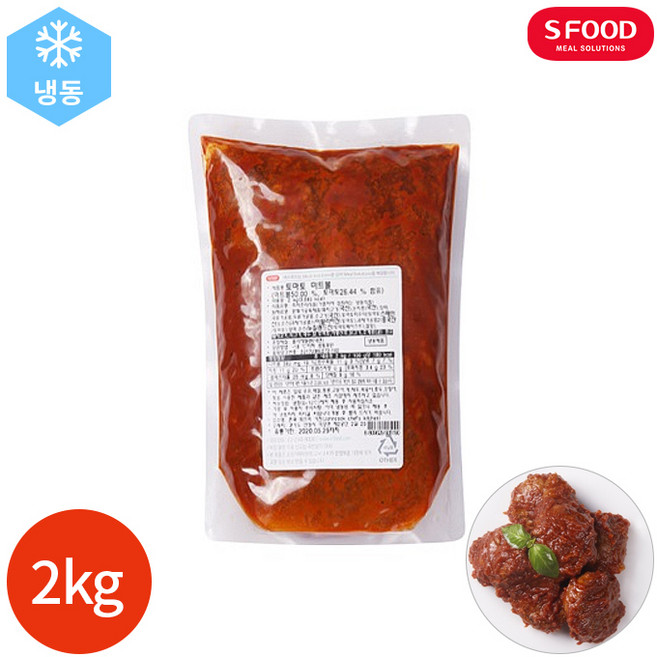 에스푸드 토마토 미트볼, 2kg, 1개