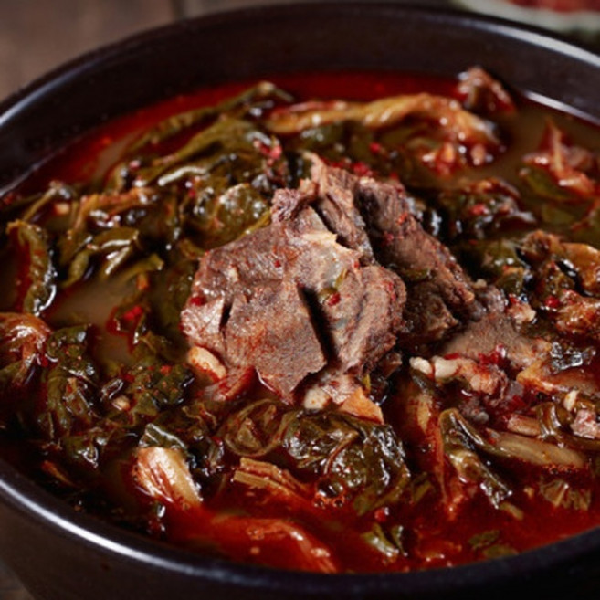 조선푸드 얼큰한 사골 우거지 해장국 550g X 3팩 8시간 끓여 더욱 진한맛, 3개