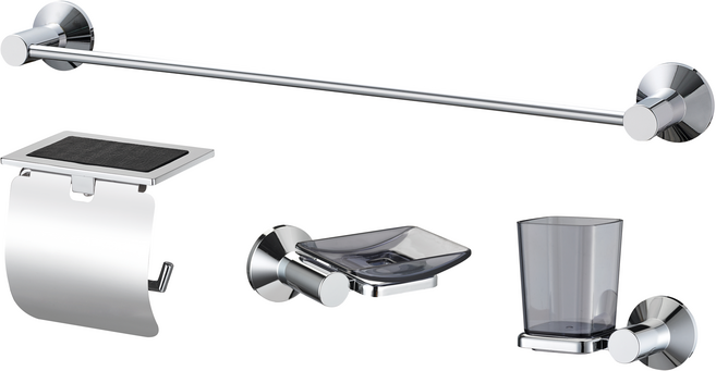 프린스 크롬 욕실용 화장실 악세사리 4종 세트 휴지걸이 수건걸이 컵대 비누대 바뉴, No.1 수건걸이, 1개