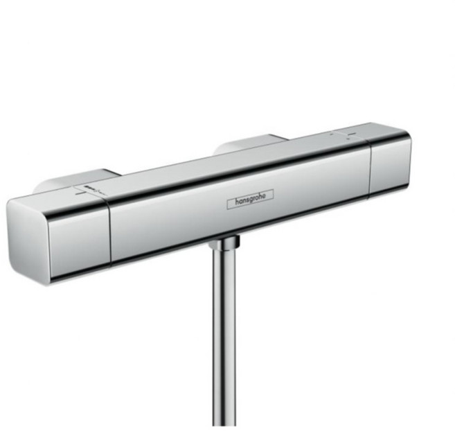 한스그로헤 Ecostat E 15773000 안전잠금 고급호텔 샤워기 노출형 샤워 온도 조절기, 1개