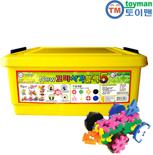 토이맨 뉴꼬마 사각블럭5 일반형 196p, 혼합색상, 1세트