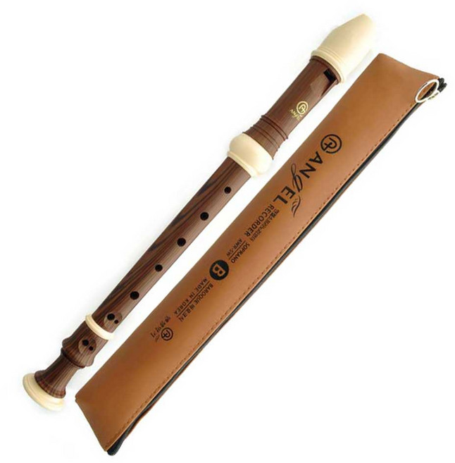 Angel소프라노 리코더 SW(B) 바로크식 우드무늬 Soprano Recorder, 1개