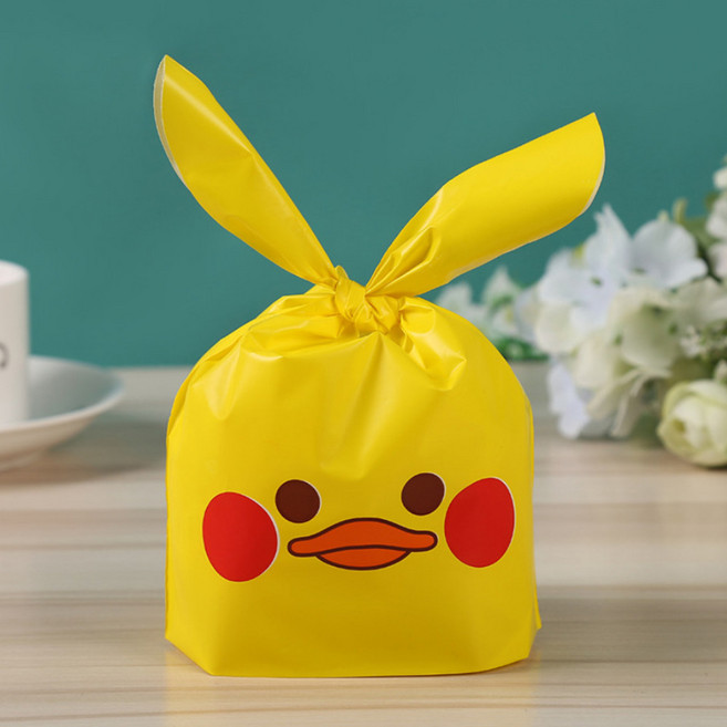선물 포장 봉투 보자기 토끼 봉지 쇼핑백 25매 간식 대형, 1세트, 옐로오리