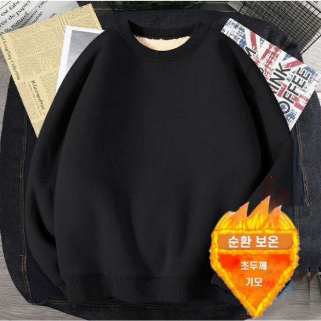 봄 가을 두꺼운 오버핏 맨투맨 기모 후드티 커플용 맨투맨 남녀공용 오버핏 보온 후티