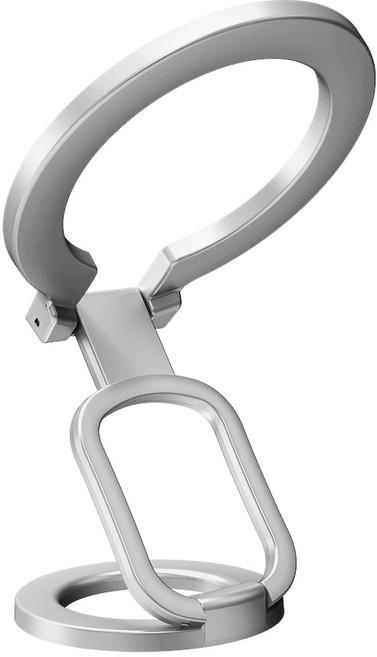 맥세이프 호환 자석 그립톡 핸드폰 핑거링 2in1 거치대 갤럭시 아이폰 전용, 1개, 스페이스 실버