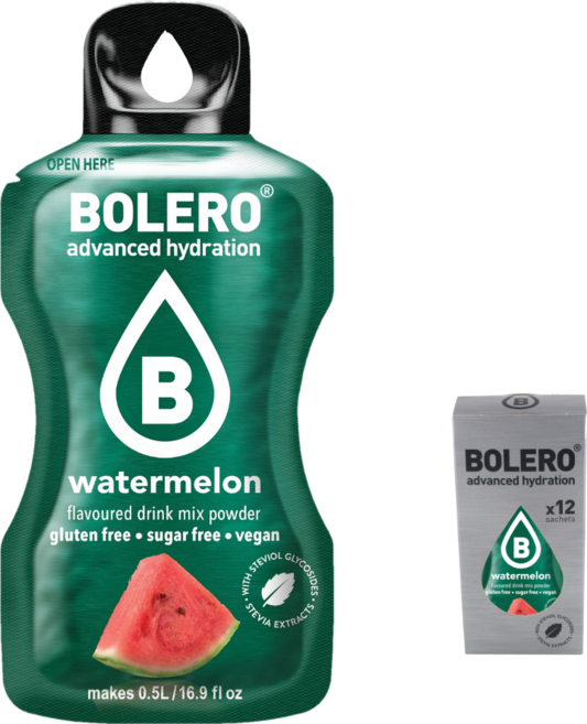 [볼레로음료] 2kcal 무설탕 과일워터 아이스티 음료 수박맛, 3g, 1박스, 12개입