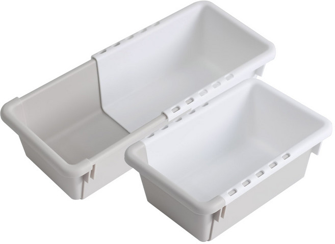 데일리오 길이조절 다용도 정리함 바구니, 화이트, 2개