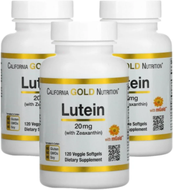 2+1 캘리포니아골드뉴트리션 CGN 루테인 지아잔틴 20mg 120베지캡슐 천수국 금잔화 메리골드 마리골드 카로티노이드 제아잔틴 홍화유, 3개, 120정 - 쿠팡
