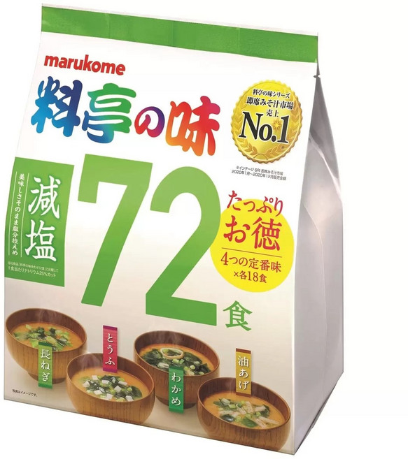 미소시루 된장국 요정의 맛 72개입 마루코메 업무용 일본 jpcc, 15.25g, 72개