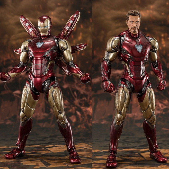 마블 어벤져스 엔드게임 아이언맨 마크 85 관절 피규어 장난감 IRONMAN MK85, 1개