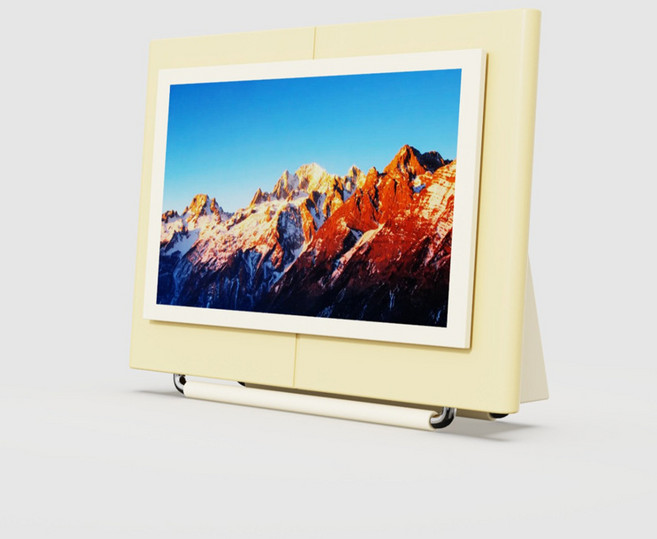 X27 무선 충전식 디지털 스마트 액자 블루투스 스피커 겸용, 옐로우, X27 디지털 액자