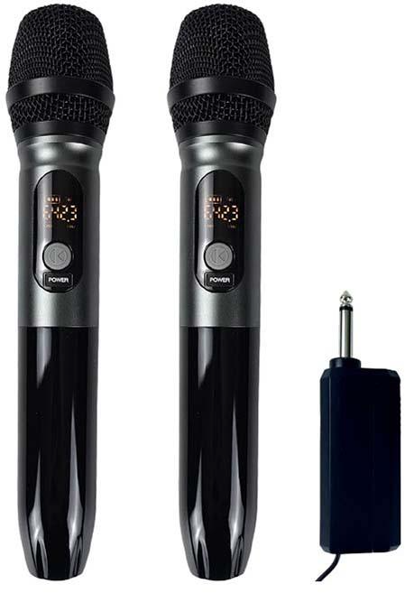 鋰充自動多頻道對頻無線麥克風 多場合適用 內建鋰電池, 黑色, AT-25 UHF