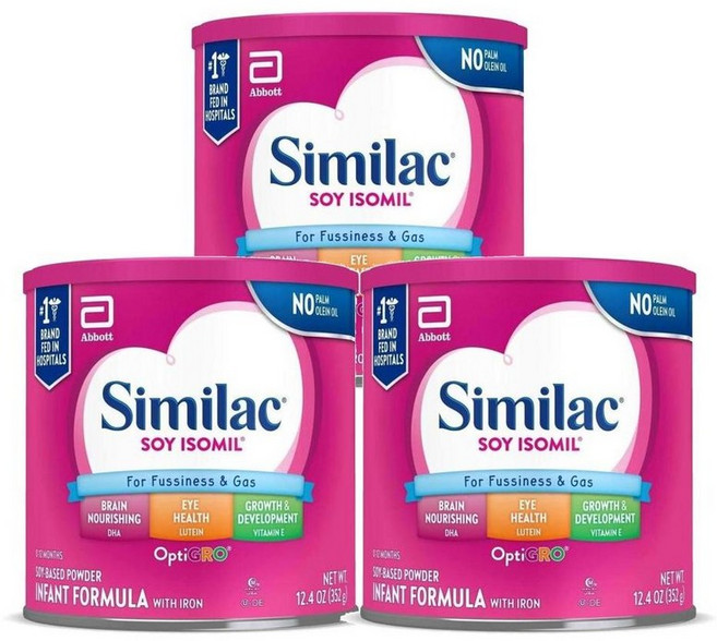 씨밀락 소이 이소밀 식물성 단백질 유아 분유 352g, 3개