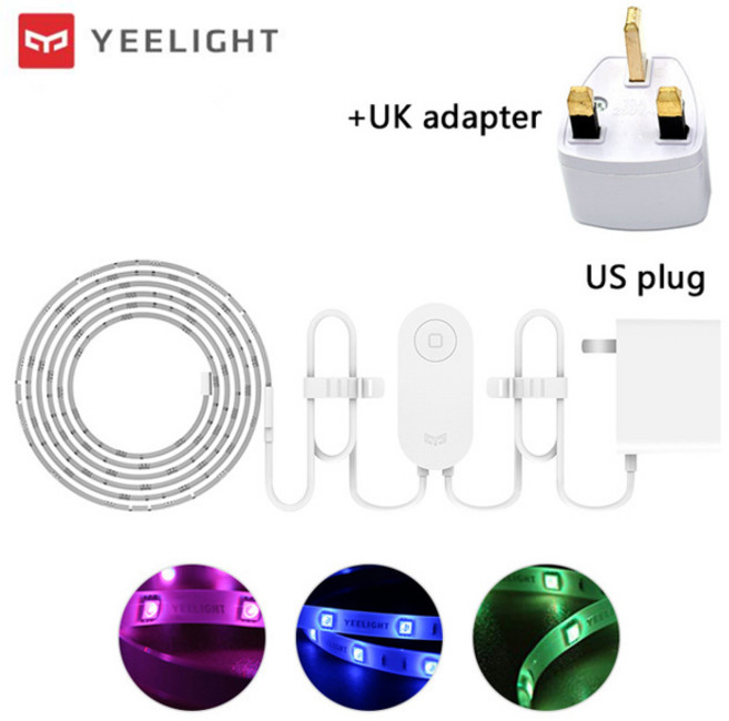 글로벌 버전 Yeelight Aurora 스마트 라이트 스트립 1S RGB 다채로운 WiFi 2M 10M 60 LED LightStrip For APP Xiaomi mi home, [01] 1M extended strip
