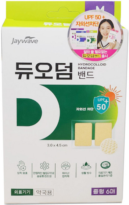 제이웨이브 듀오덤 밴드 중형 6p, 1개