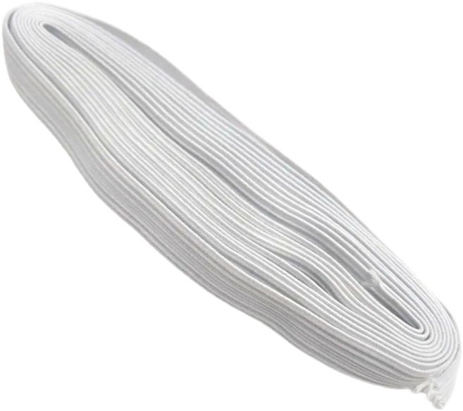 마루오피스 12골 납작 고무줄 탄력 수선 천연고무줄 고무밴드, 흰색, 1개