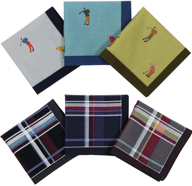 [선우] 국내산 남성 손수건 1매 순면 신사 고급 패션 44x44cm