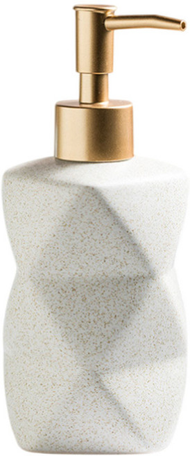 오브젝트민 테라조 세라믹 디스펜서 380ml, 1개, 포쉐린(크림)