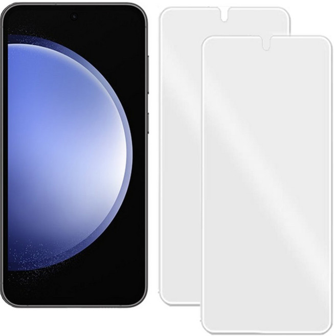 갤럭시 S23FE SM-S711N 깨지지 않는 PET 방탄 필름 지문인식 액정보호필름, 2개