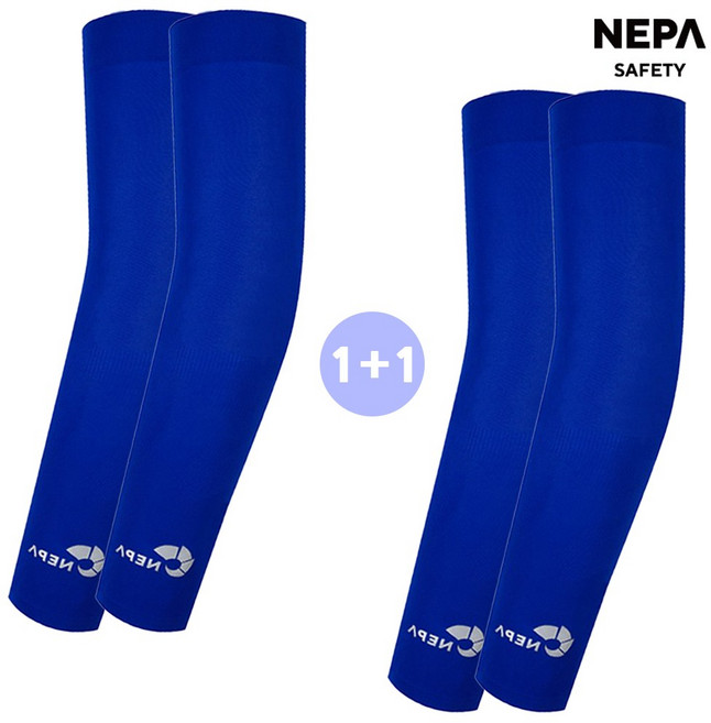 1+1 네파 자외선차단 여름 골프 팔토시 쿨토시, 블루+블루, 1세트